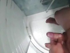 Chubby Amateur cum in shower