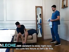 Muscular Doctor Ferfroma Slobbers On Hot Patient's Fat Dick During Passionate Massage - Latin Leche