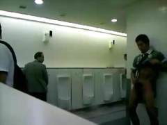 Japanese boy in public toilet
