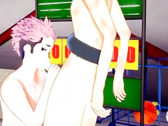 Jujutsu Kaisen Yaoi - Yuji Itadori Blobjob and fucked by Sakuna - Sissy crossdress Japanese Asian Manga Anime Game Porn Gay