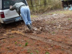 Cowboy boots slipping in mud