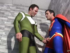 Superman Submits Part 1 GAY BALLBUSTING SPANDEX CHASTITY