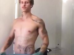 Hot straight hunk takes undresses and shows perfect Butt